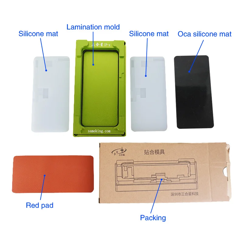 for iphone x xs Lcd ламинирование пресс-форм зеленого цвета для tp стекло металлический ОСА ламинатор для iphone x/xs max трещины дисплей переделки инструменты - Цвет: for iphone x xs