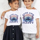 Модная Милая и пушистая футболка Disney с изображением Лило и ститча на день стежка 626, детская забавная Повседневная футболка, одежда для мальчиков и девочек