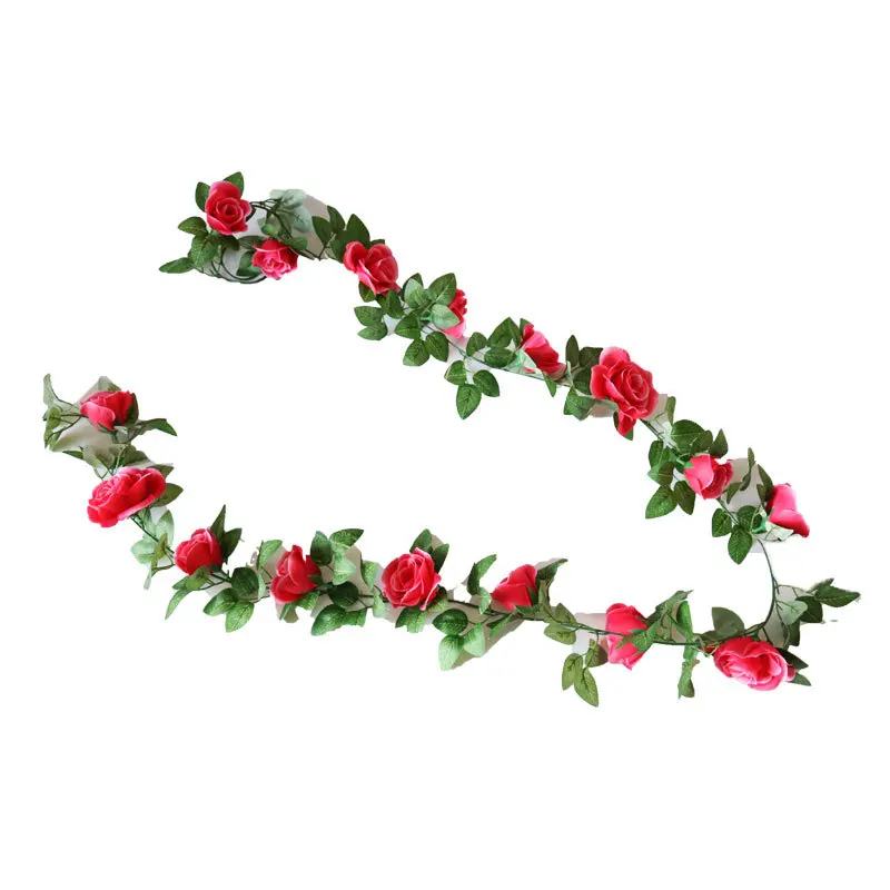 

Rose rattan artificial flower rattan for home decoration Fake plants plant decor wall hanging