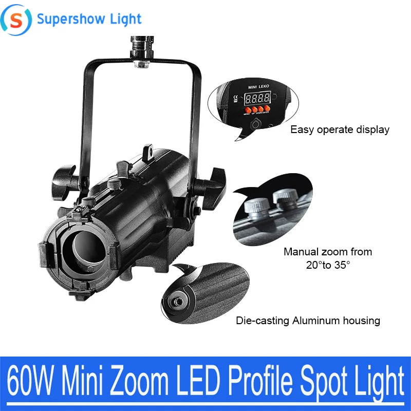 Производитель Мини 60 Вт точечный светодиодный профильный прожектор WW/CW для