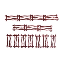 14pcs railway modeling model building kit military fence rail board plastic toy soldier army men accessories