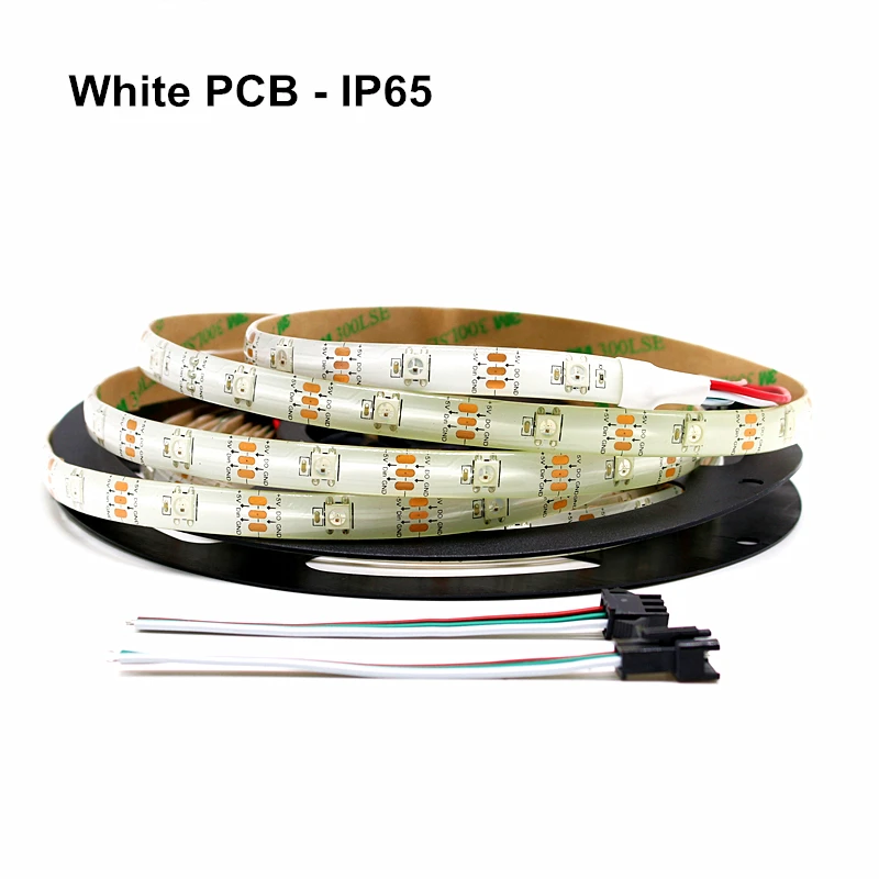 Светодиодная лента WS2812B 5 в постоянного тока RGB 50 см 1 м 2 3 4 30/60/144 пикселей умная