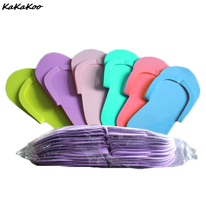 

12 Pairs Disposable Foam Slippers Spa Pedicure Sandals Foam Pedicure Slippper For Salon Spa Pedicure Flip Flop Tools