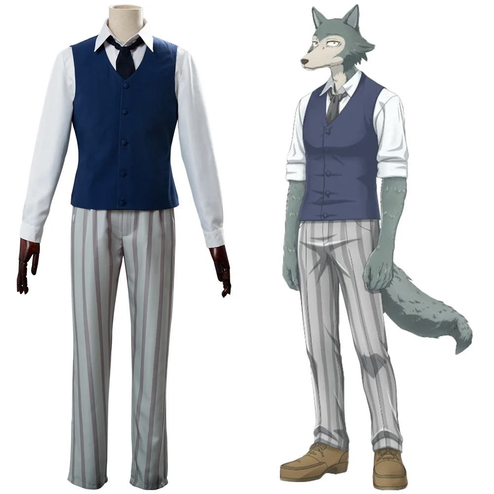 

Anime Beastars Cosplay Cherryton High School Boys Uniform Louis Legosi Costume Outfit Full Suit