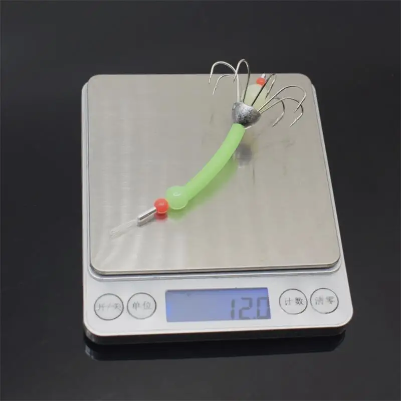 1 партия/5 шт. крючок для кальмара деревянные креветки светящиеся восемь когтей с