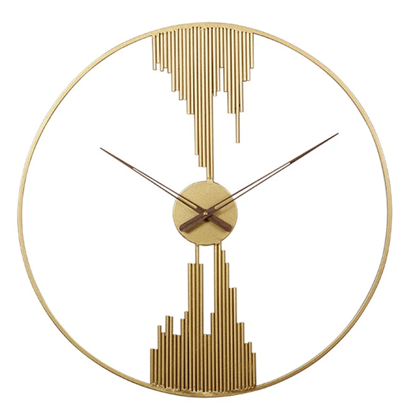 

Большие настенные часы в скандинавском стиле, современный дизайн, металлические часы, домашний декор, золотые настенные часы, креативное ук...
