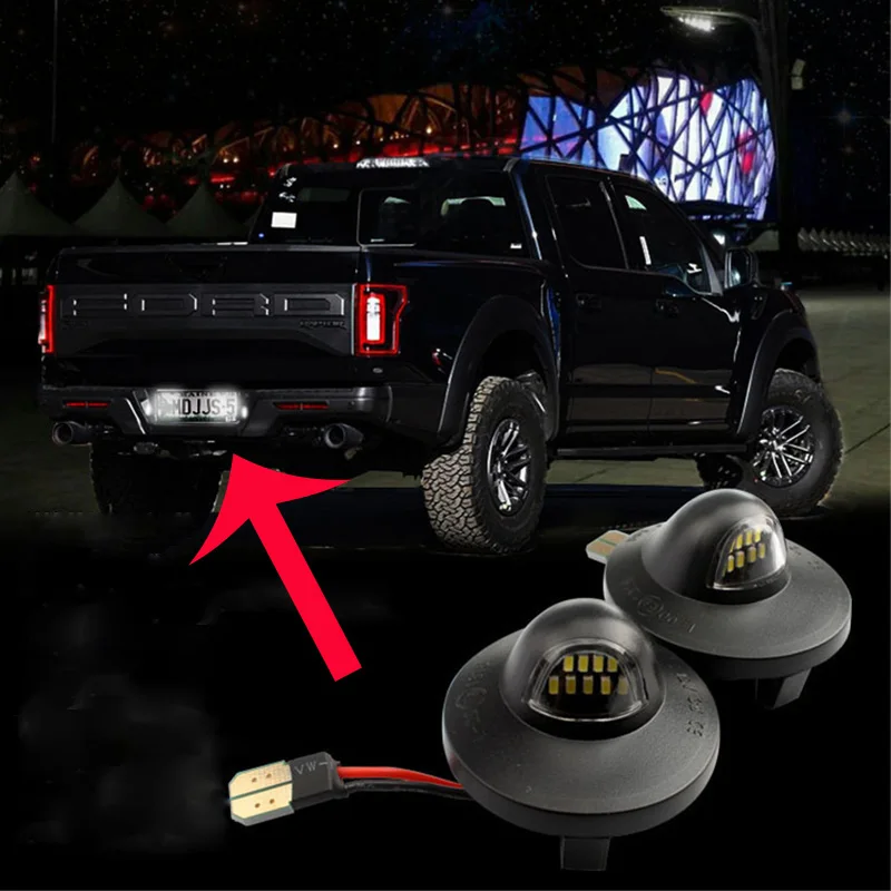 2pcs Car Led License Plate Number Light for Ford 1990-2014 F150 Pickup Truck Lamp For F250 F350 Explorer Ranger | Автомобили и