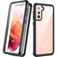2 IN 1 Shockproof Etui for Samsung Galaxy S 21 5G 2021 Crystal Case Full Protect Phone Shell for Samsung S21 Bumper Cover Coque