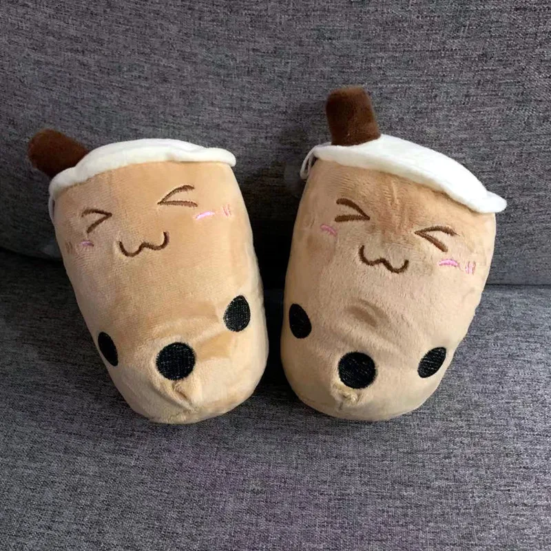

Wholesale 18cm 1pc/2pc/4pc Cute Bubble Tea Cup Shaped Doll Pearl Milk Tea Plush Toys Stuffed Soft Funny Boba Food New Year Gift