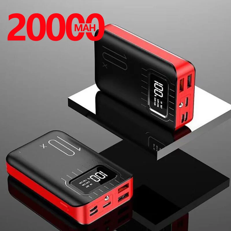 20000 мАч Мини Внешний аккумулятор 3 вход 2USB выходной порт цифровой дисплей внешнее