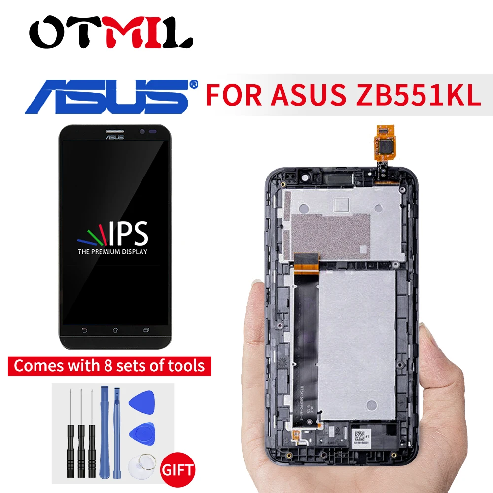 5 &quotоригинальный для ASUS Zenfone Go ZB551KL ЖК дисплей с сенсорным экраном дигитайзер