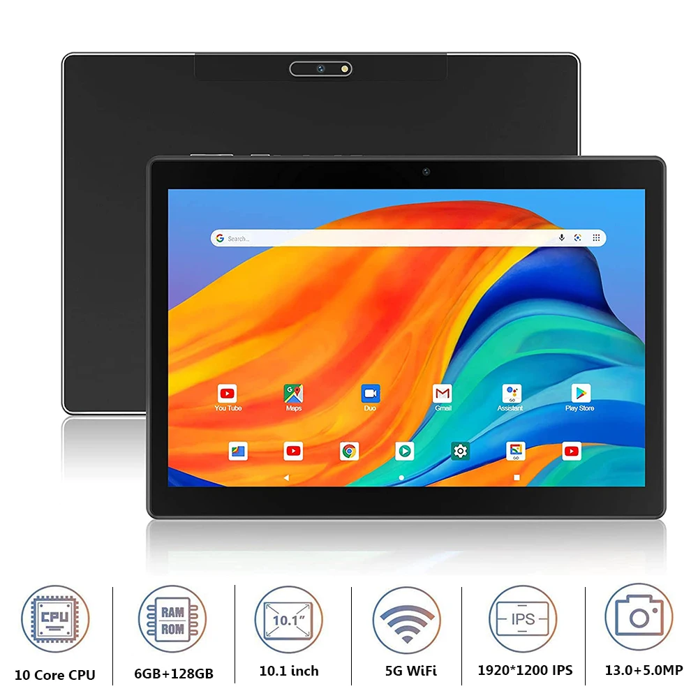 

Newest 10 inch Tablet PC Andriod 10.0 Deca Core 6GB RAM 128GB ROM 10.1" 1920*1200 IPS Tablets With Type-C GPS Bluetooh 5G Wifi
