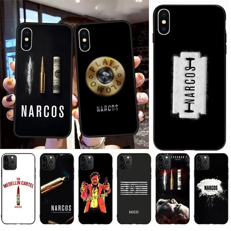 

USAKPGRT Popular movies narcos Phone Case for iphone 12 pro max 11 pro XS MAX 8 7 6 6S Plus X 5S SE 2020 XR case