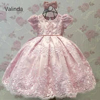 baby pink flower girl dresses for wedding cute toddler birthday dress kids clothing