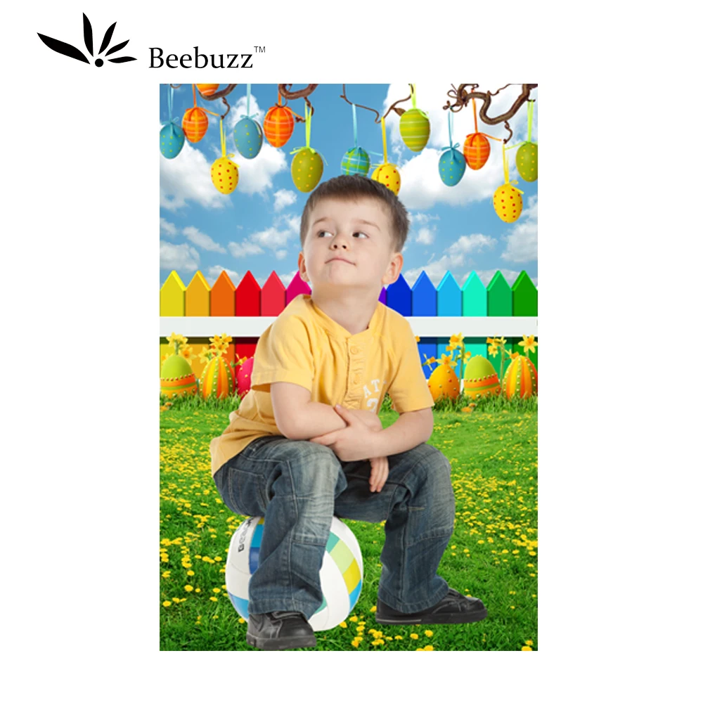 Beebuzz фото фон Красочные воздушные шары и заборы для детской фотографии зеленая