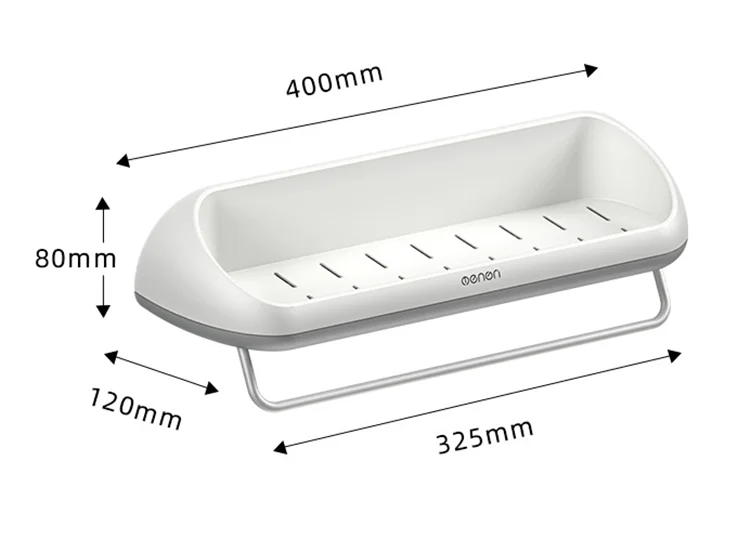

Wall Mounted Bathroom Shelf Shampoo Shower Shelves Holder Kitchen Storage Rack Organizer Towel Bar Bath Accessories