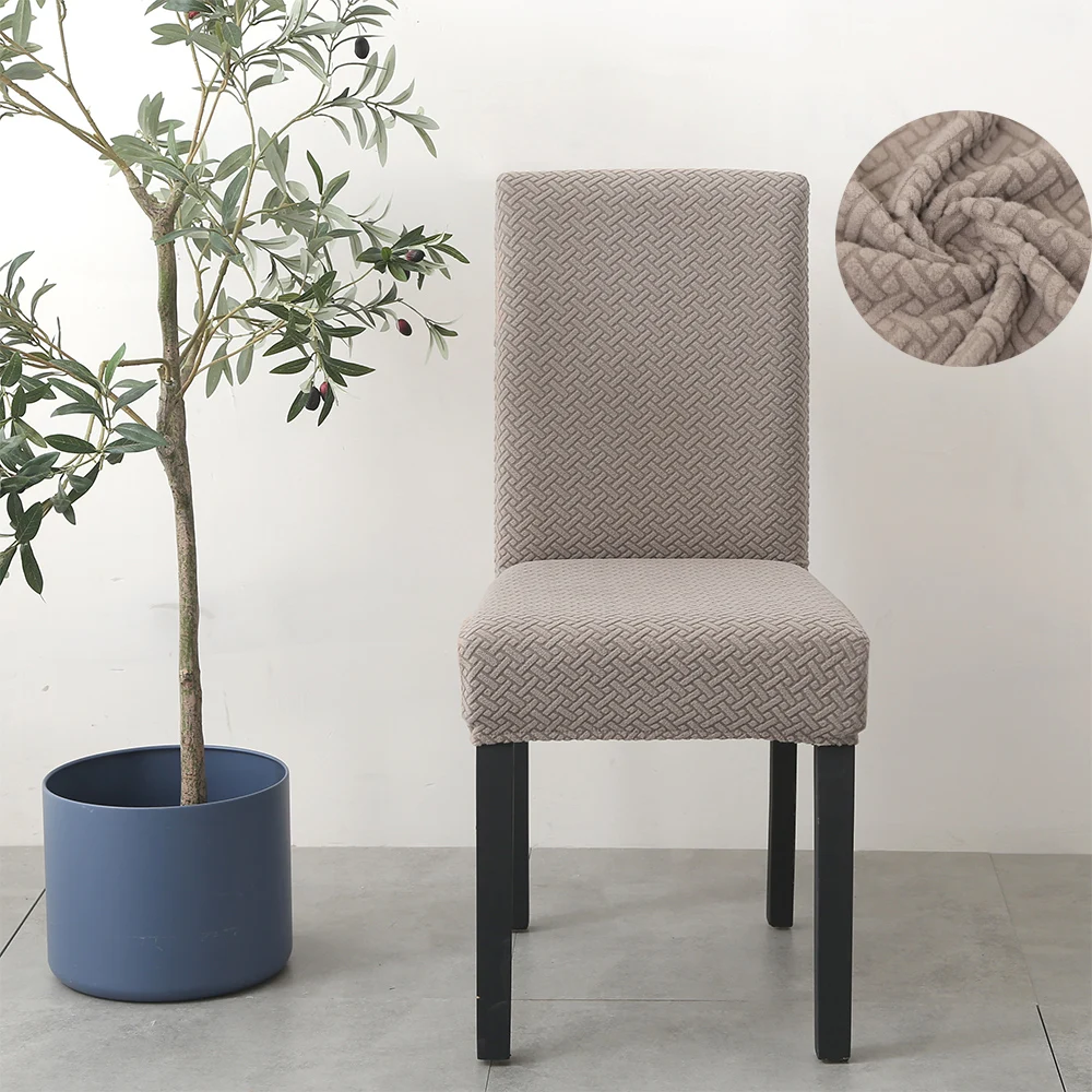 

Jacquard Extra Large XL Dining Chair Cover Stretch Spandex Chair Cover High Back Elastic Slipcovers for Chairs Kitchen Banquet