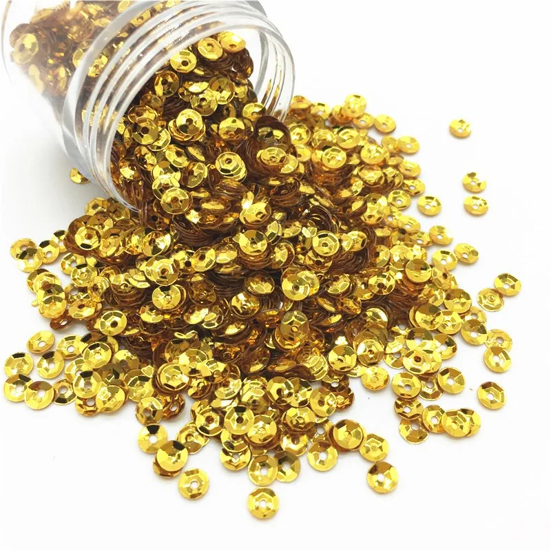 Блестки 4 мм Серебряная Нижняя чашка с блестками формы ПВХ свободная тесьма