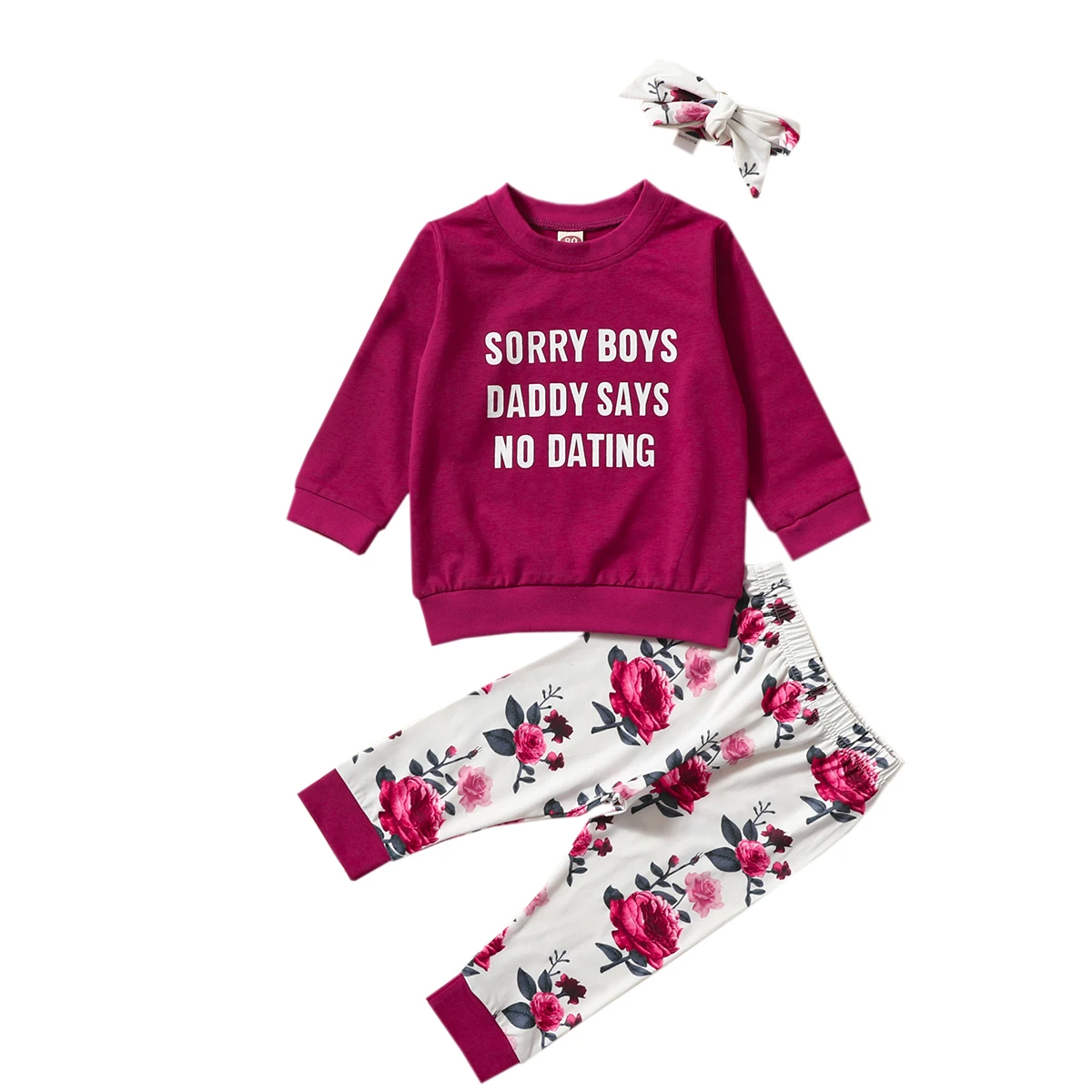 

Худи + брюки + повязка на голову с бантом и цветочным принтом