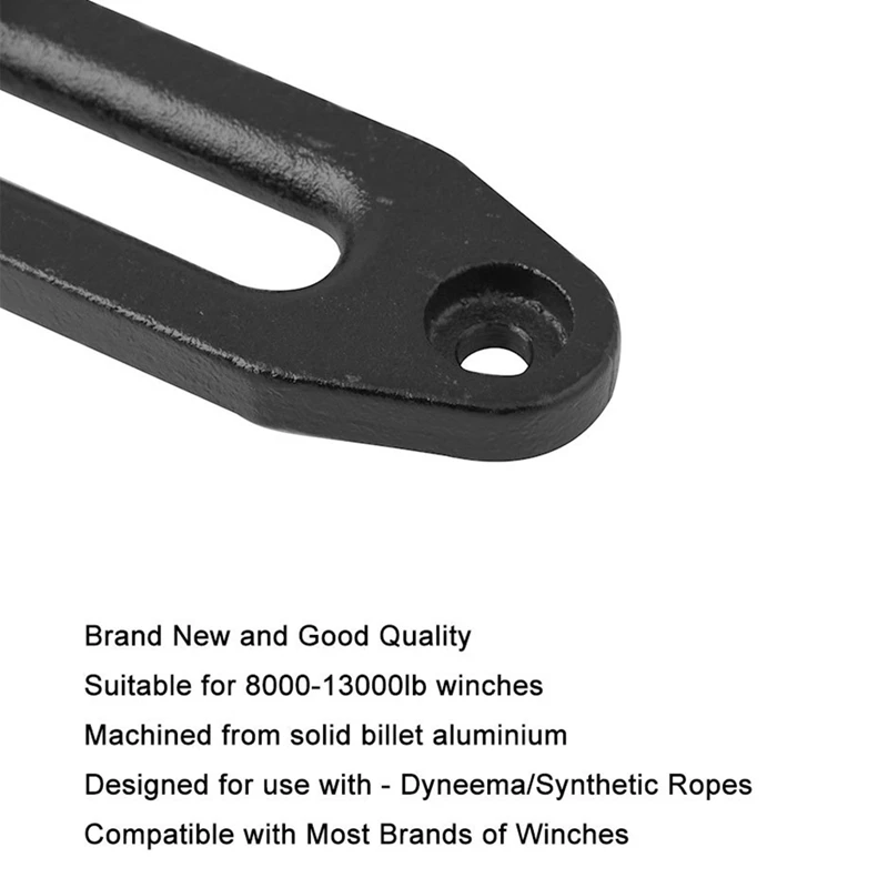 

Black Chrome Billet Aluminum Hawse Synthetic Mount Winch Rope 12000Lbs Universal Fits for the Vehicle