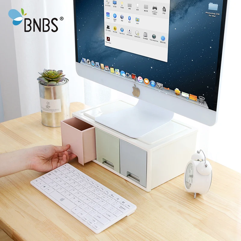 Компьютерный монитор Стенд настольная коробка для хранения канцтоваров ящики