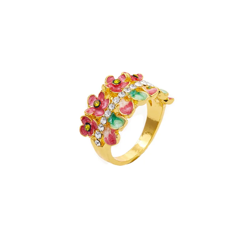

Women's creative cute dripping flower popular ring fashion bride engagement wedding party Valentine's day gift jewelry wholesale