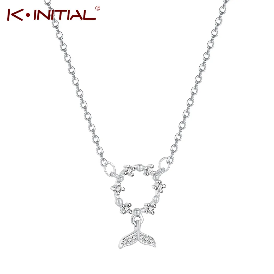 Kinitial модный венок хвост русалки ожерелья для женщин подарок рыба чокер ожерелье