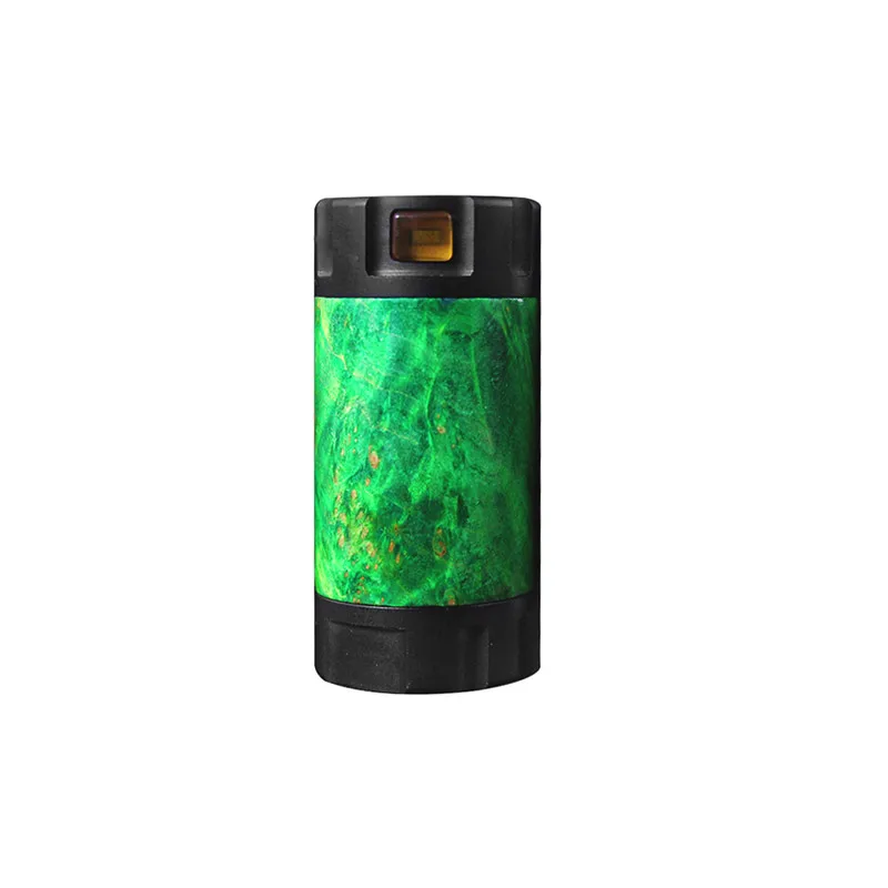 Black-Green Электронные сигареты Ultroner Mini Stick 18350 мех мод 24 мм Диаметр питание от одного 18350 стабилизированного дерева Vape испаритель - Цвет: Black-Green