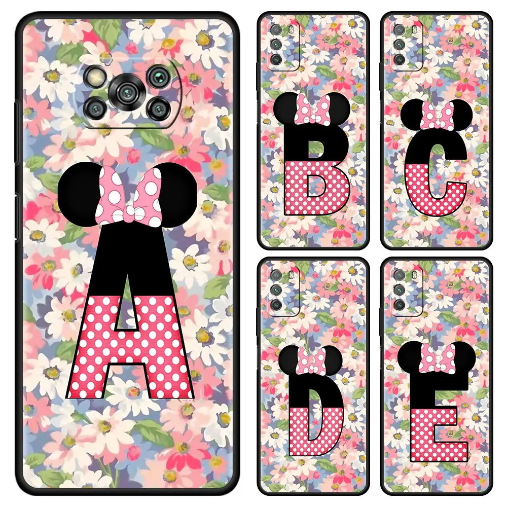 

Flower Letter Fitted Case For Xiami Poco X3 NFC M3 F1 F3 GT Phone Capa For Redmi K40 Pro Mi 10T Pro Matte Soft Cover