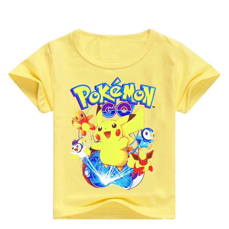 Оригинальная короткая футболка Takara Tomy Pokemon Pikachu летняя хлопковая милая
