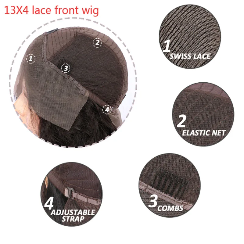 13x4 Natural Long Black Soft Ponytail Straight Lace Front Wigs Heat Resistant Synthetic Hair for Women 26 Inch |