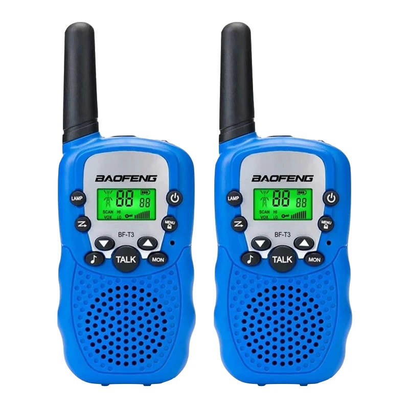 Blue 2 шт. Baofeng Bf-t3 мини рация 0,5 Вт PMR446 FRS двухстороннее радио Amador T3 КВ трансивер Vox детская игрушка подарок радиостанция - Цвет: Blue