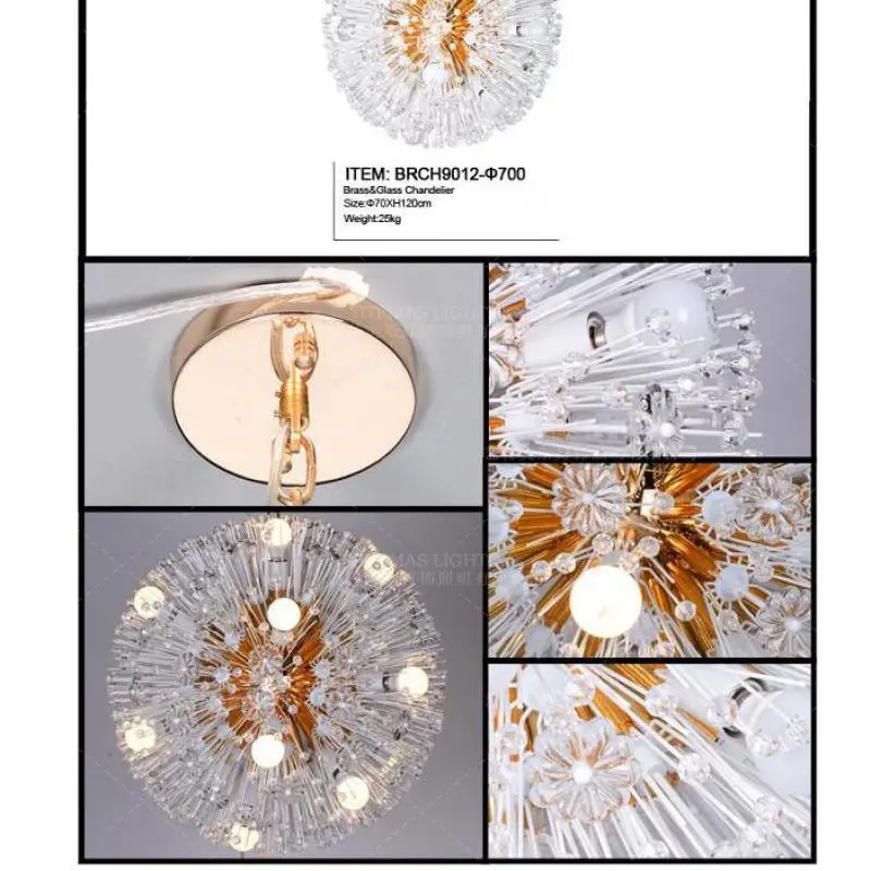 В форме одуванчика Дизайн Круглый ананас хрустальные бусины подвесной