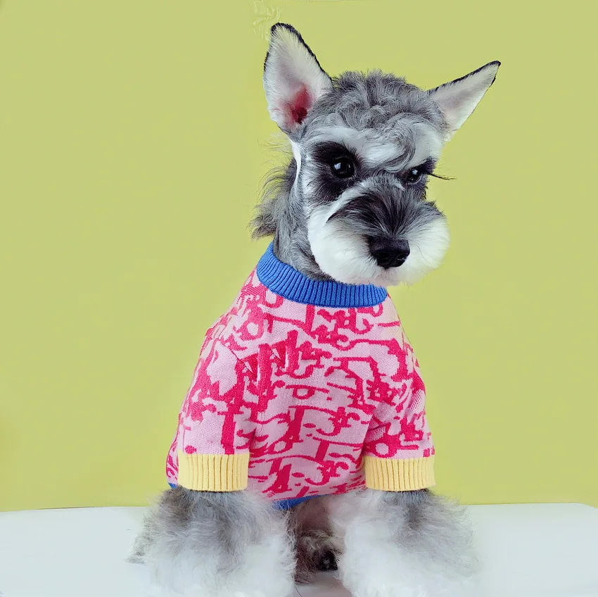 

New Fashion Brand Pet Cat Dog Clothes French Bulldog Schnauzer Teddy Corgi Autumn and Winter Puppy Sweater Casual Sweater