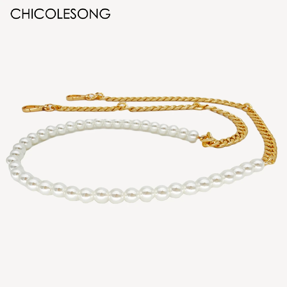 

Crossbody Pearl Metal 2021summer Lady Luxury Bag Chain Strap Belt Purse Accessories Free Shipping
