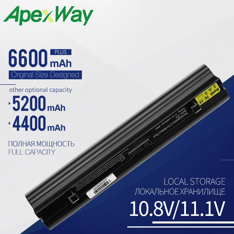 Аккумулятор Apexway для ноутбука Lenovo S9 S10 S10C S10e S12 L08C3B21 L08S6C21 L08S3B21 6 ячеек | Компьютеры и