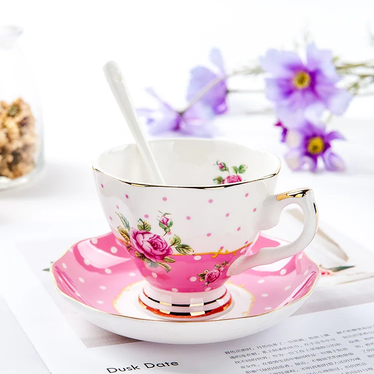 Кофейный набор из костяного фарфора в Европейском стиле керамическая чашка