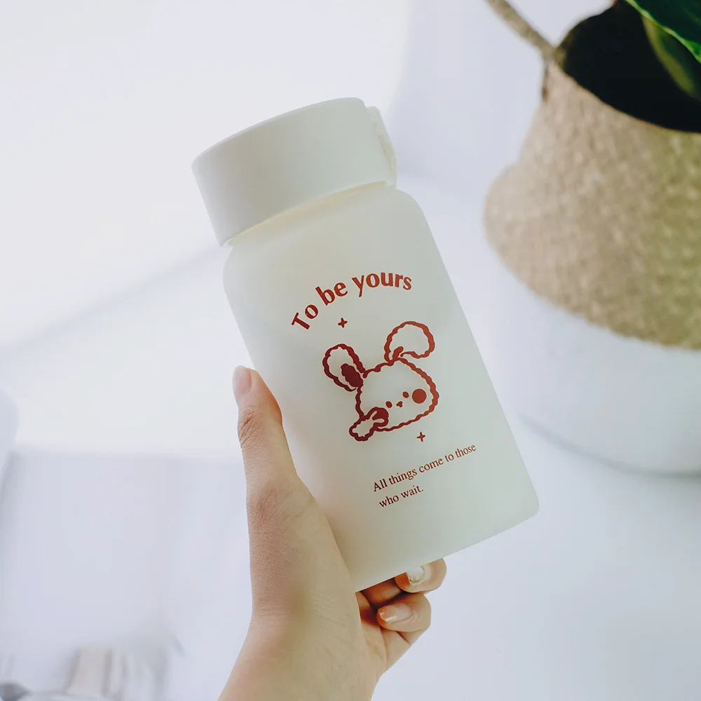 

Cute Plastic Cups with Straw for Drinks Water Bottle