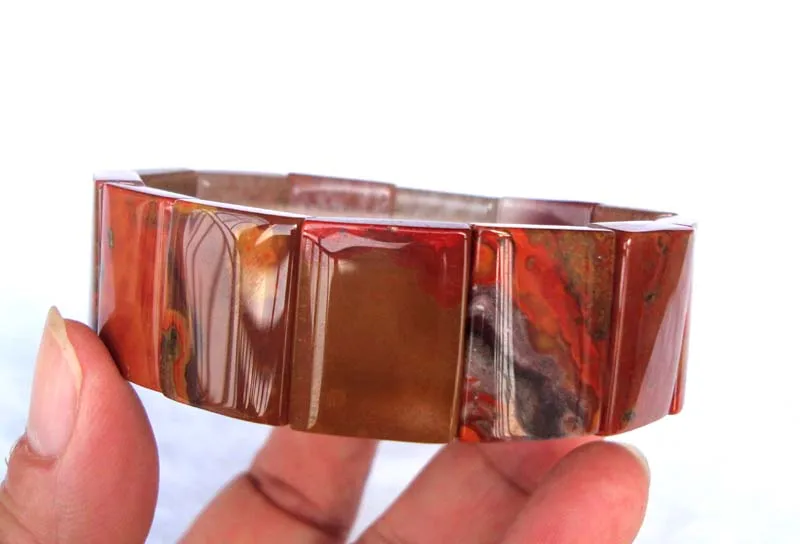 Женский браслет с бусинами из натурального агата | Украшения и аксессуары