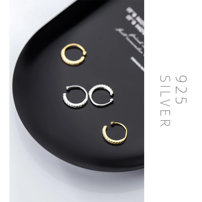 Modian минимализм модные золотые Цвет клипсы классические 925 стерлингового серебра