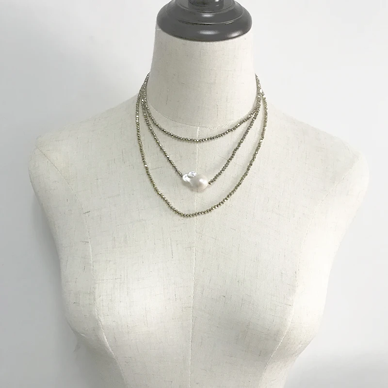 Женское Ожерелье с жемчугом в стиле барокко|Колье| |