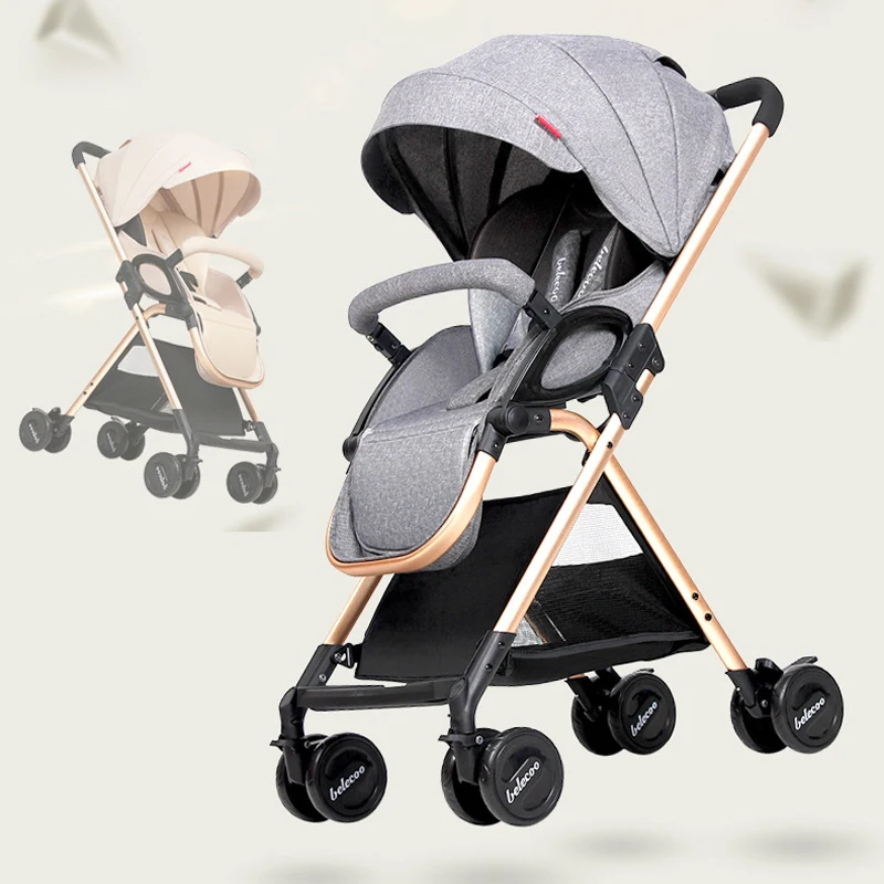 Baby stroller ultra light folding simple children's trolley can sit reclining high landscape cart Dropshipping