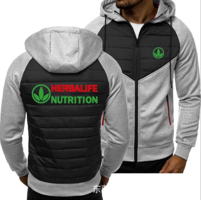 

2021new Men for HERBALIFE NUTRITION Print Spring Autumn Mens Jacket Casual Sweatshirt Long Sleeve Mens zipper Jacket Man Hoody