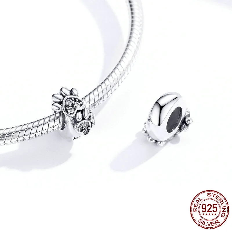Женский браслет Pendant из серебра 925 пробы с подвесками в виде собаки | Украшения и