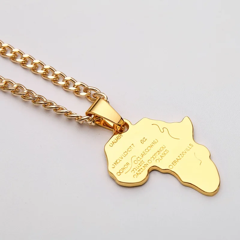 2021 Европейская и американская вода ювелирные изделия карта Африки ожерелье река