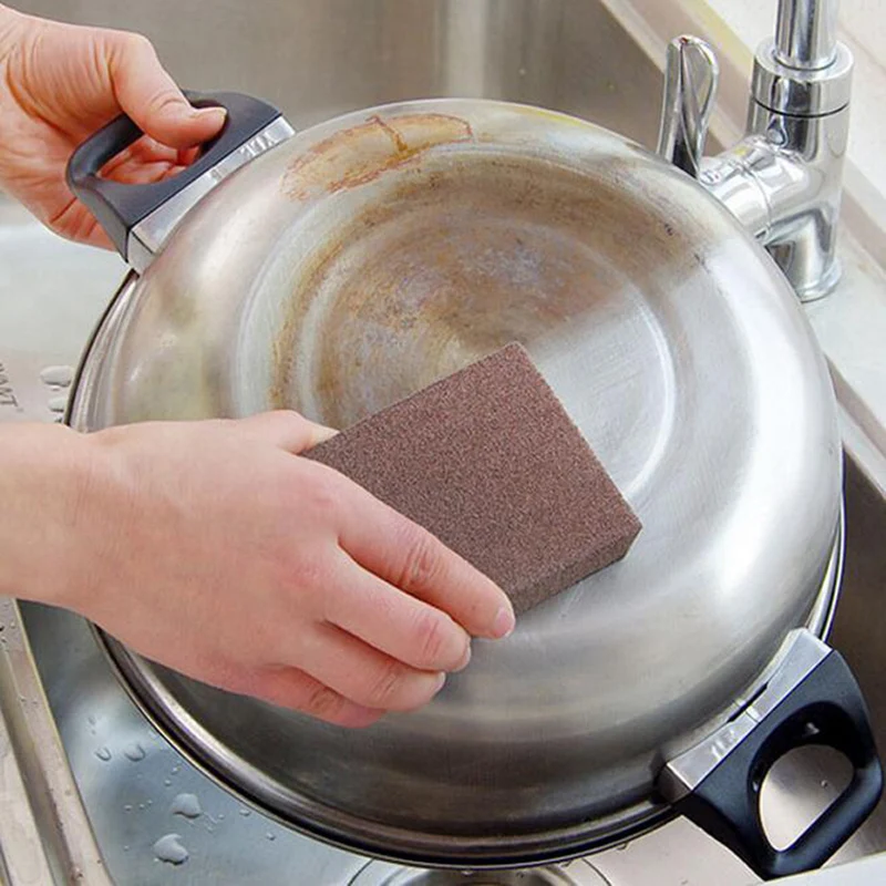 

Fine Tool Carborundum Washing Kitchen Cleaner Cleaning Sponge Brush Removing Rust Kitchen Tool Cleaning Supplies Dishcloths