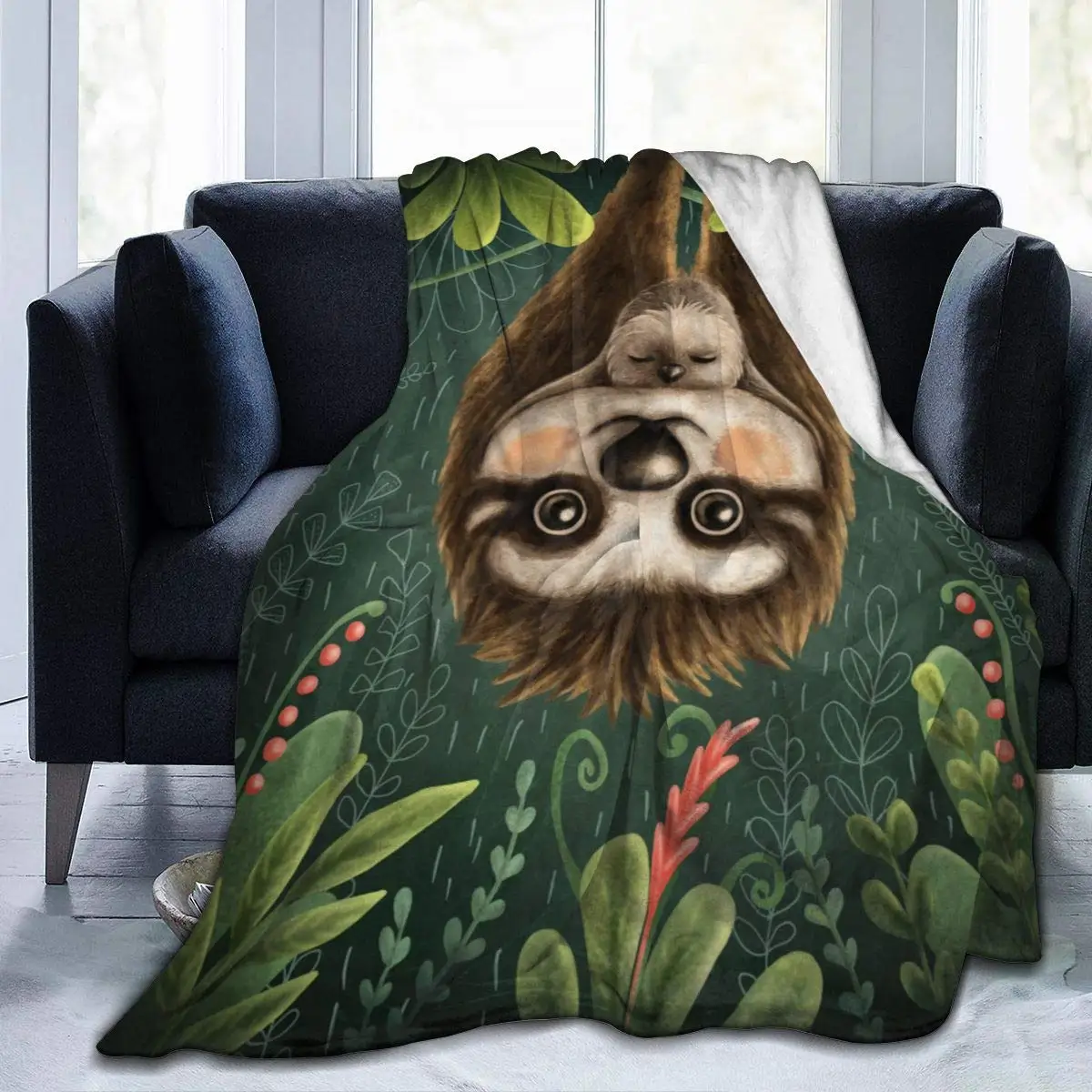 

Ленивец мама, фланелевое одеяло, покрывало для кровати, покрывало/покрывало для кровати, мягкое, легкое, теплое и уютное для мальчиков