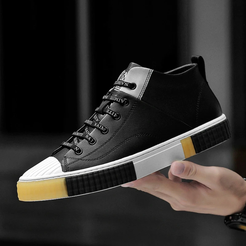 Мужские модные повседневные ботильоны Сезон весна-осень Высокие кроссовки Обувь