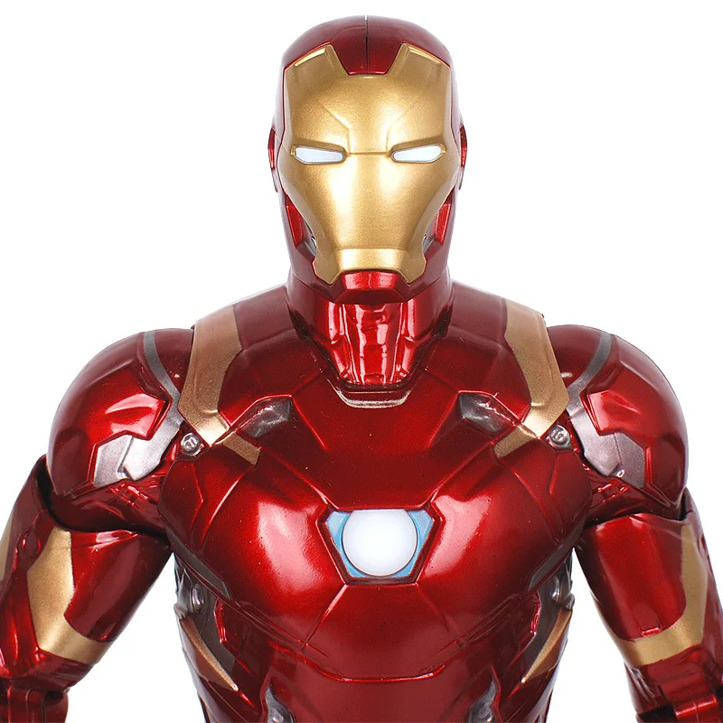 

Genuine Marvel Avengers Endgame Glow Iron Man 46CM with Box PVC Collectible Action Figure Model Dolls Toys Kids Gifts