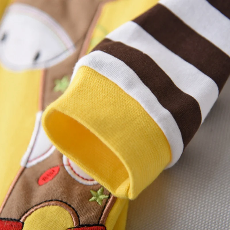 

NEW Newborn Baby Clothes Boys Girls Rompers Striped Cartoon Printed Long Sleeve Cotton Kid Jumpsuit Playsuit Outfits 0-24M